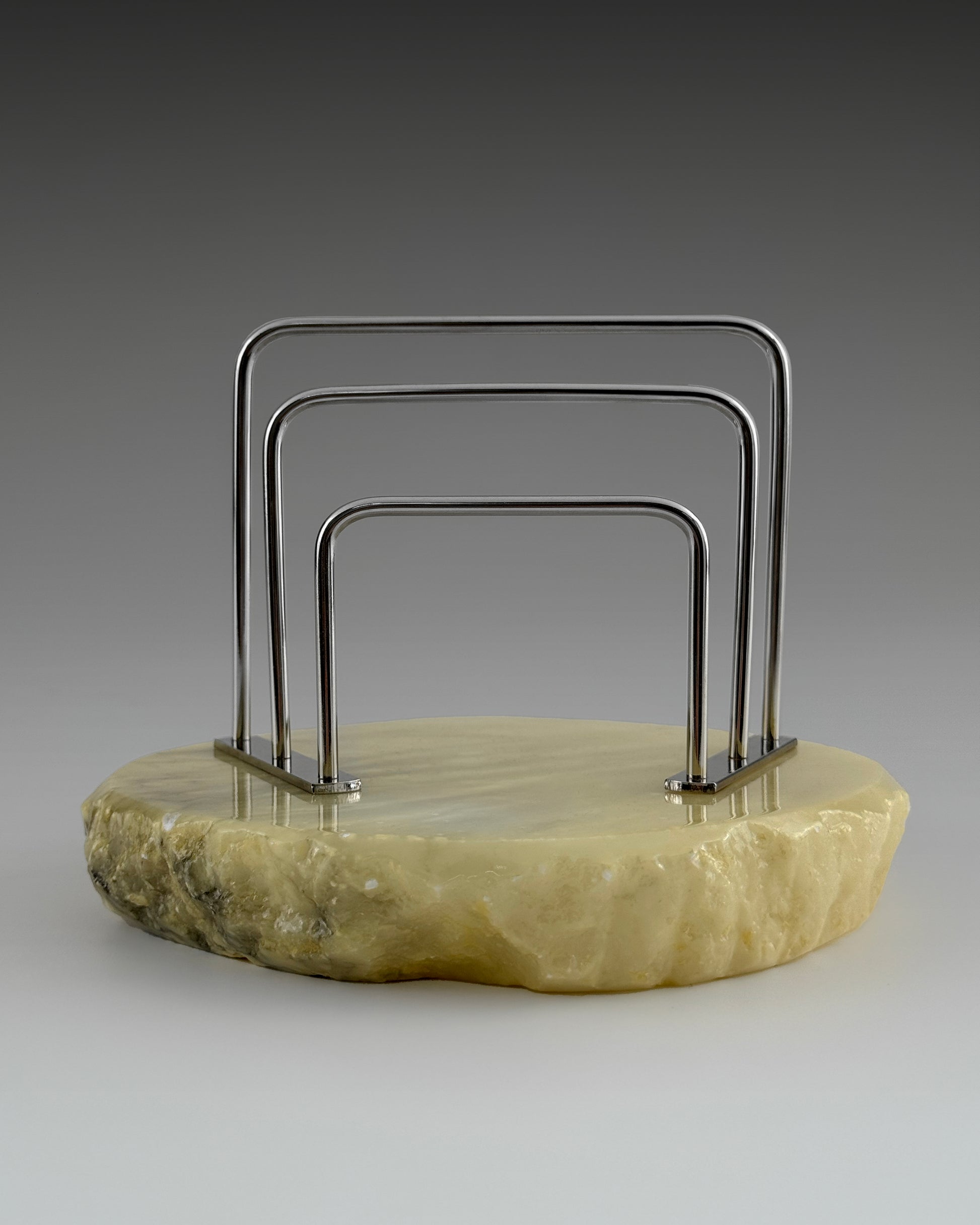 Aleyè Nomade No. 37 – Onyx and Chrome Napkin Holder