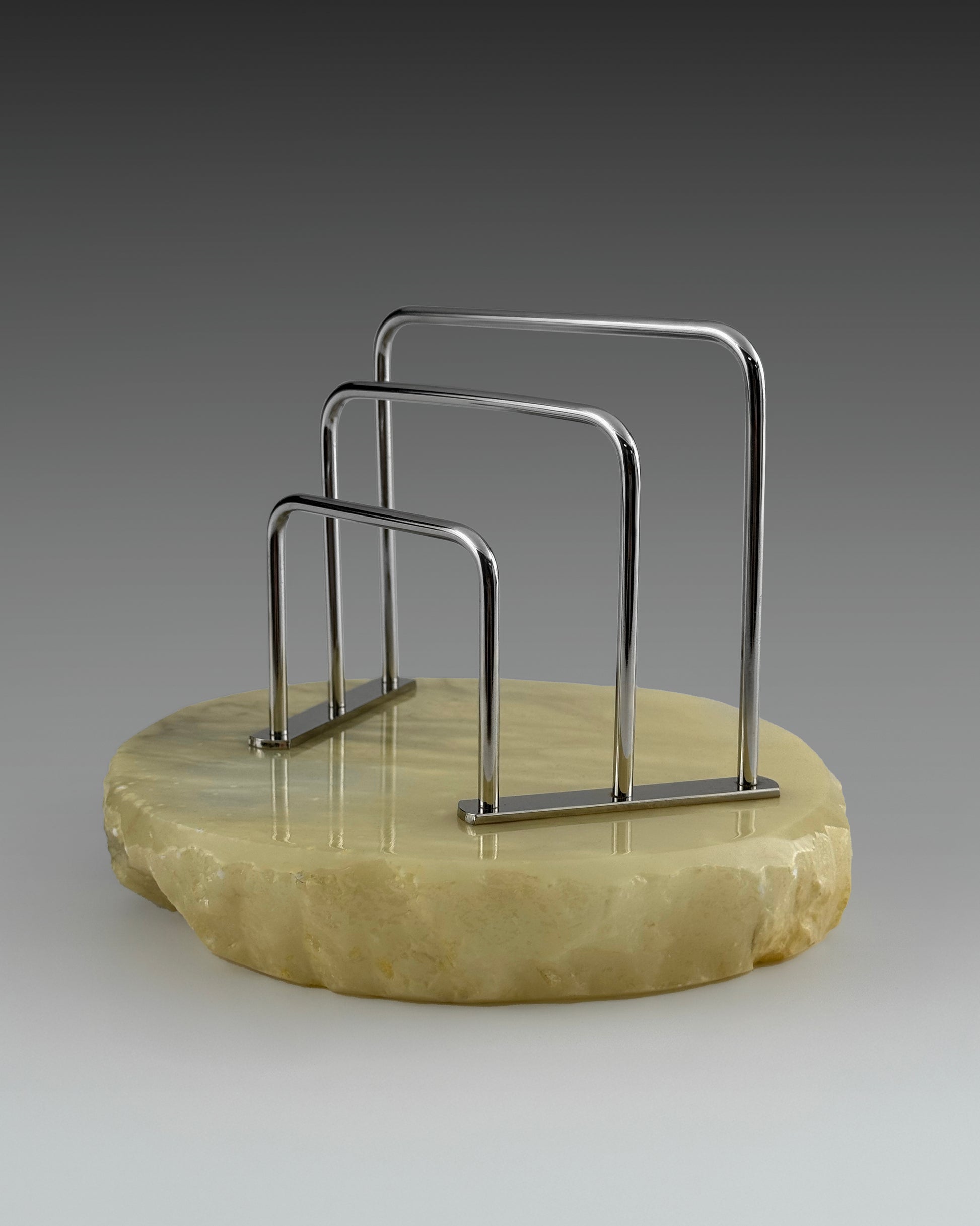Aleyè Nomade No. 37 – Onyx and Chrome Napkin Holder