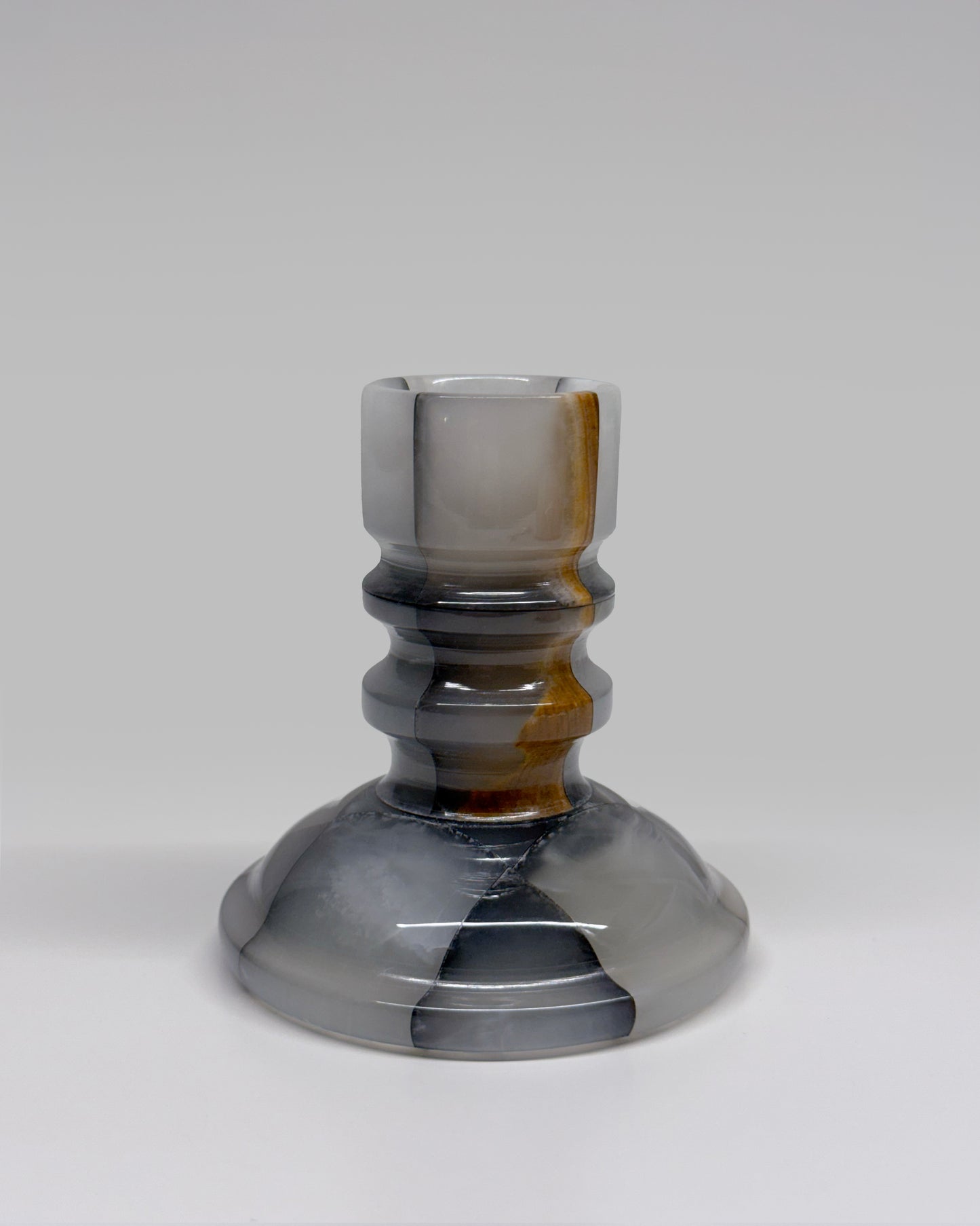 Aleyè Nomade No. 19 - Smoke Onyx Candleholder