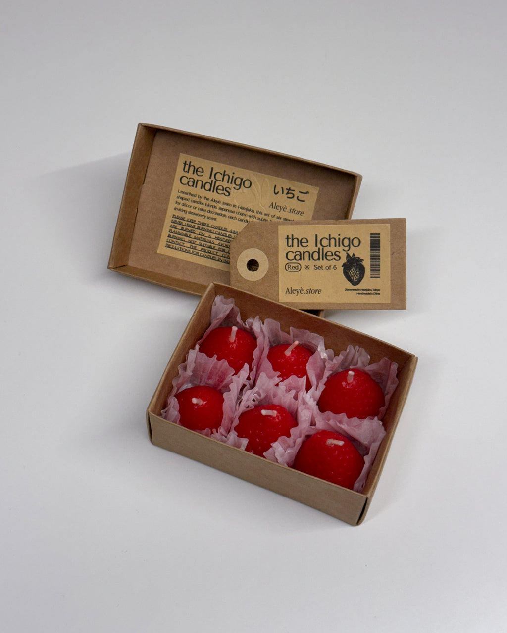 The Ichigo Candles (Set of 6)