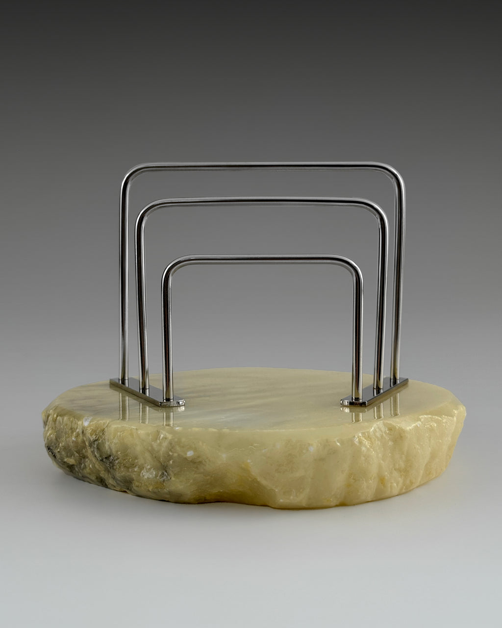 Aleyè Nomade No. 37 – Onyx and Chrome Napkin Holder
