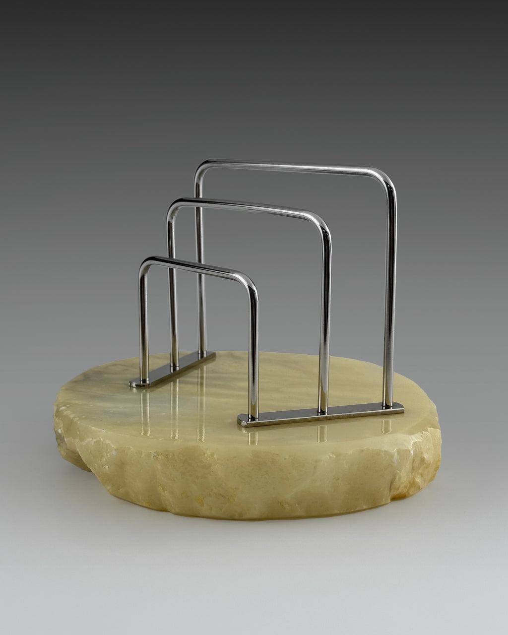 Aleyè Nomade No. 37 – Onyx and Chrome Napkin Holder