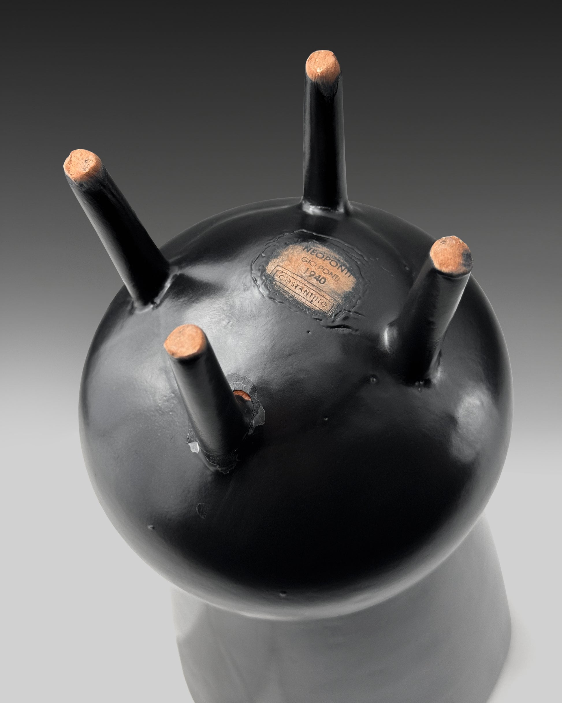 Gio Ponti for Neoponti Quadripod Vase, 1997 Re-Edition