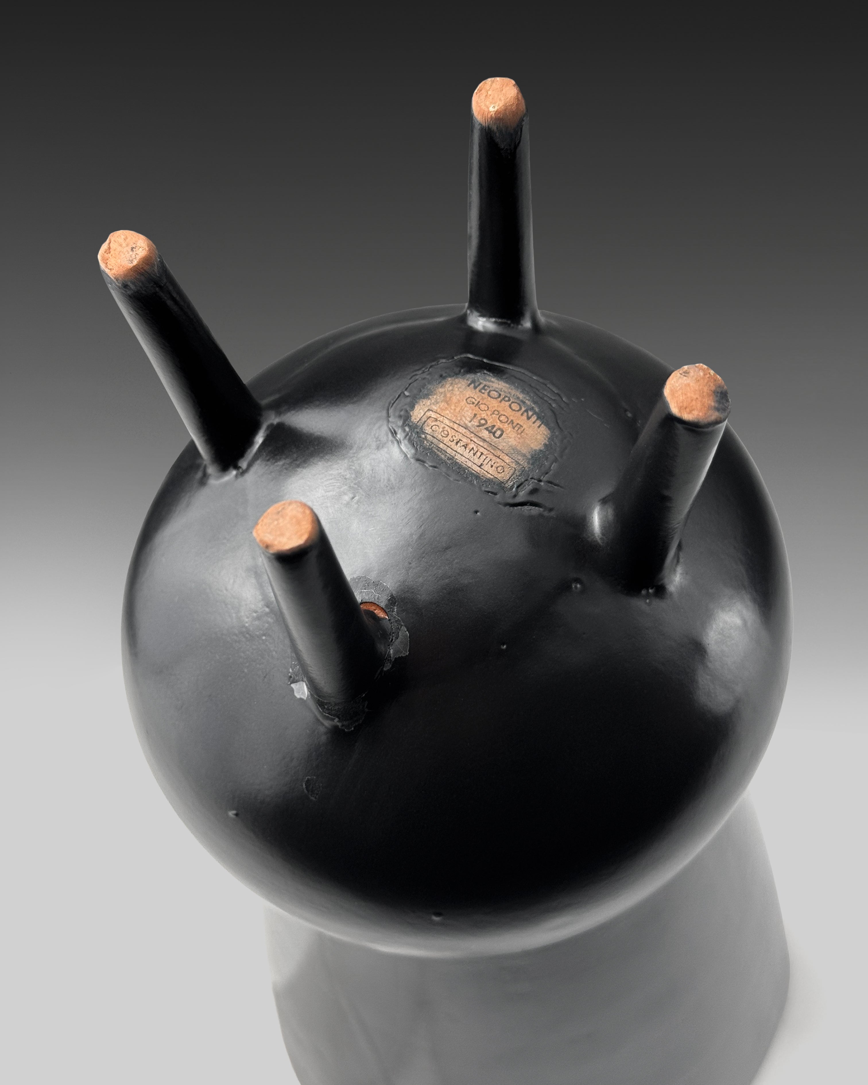 Gio Ponti for Neoponti Quadripod Vase, 1997 Re-Edition