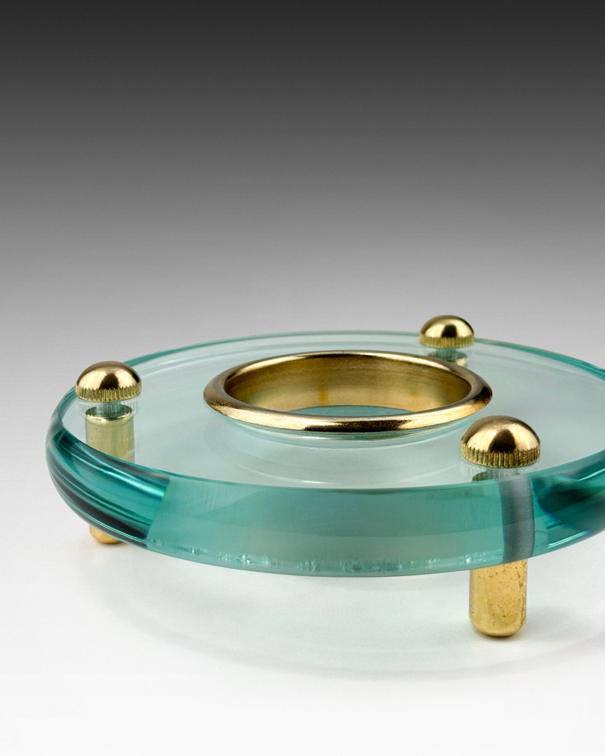Aleyè Nomade No. 80 – Glass & Brass Vessel Ring Set