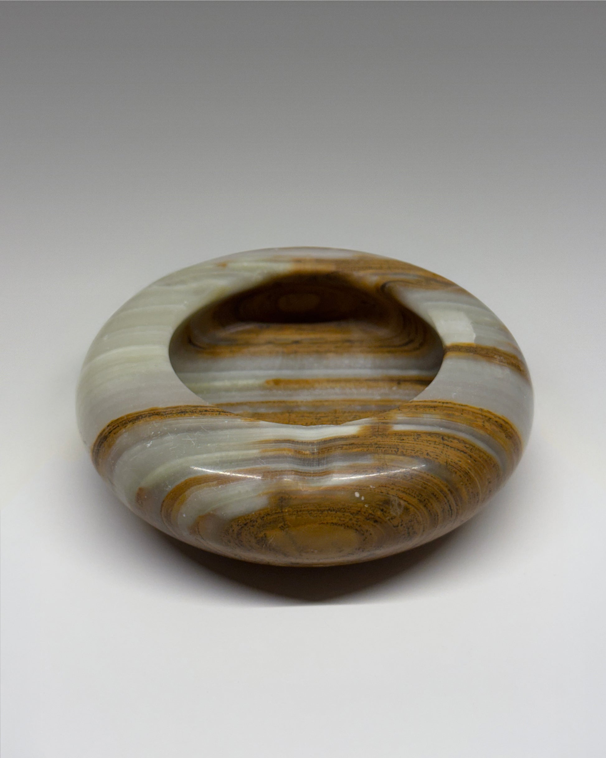 Aleyè Nomade No. 34 - Green and Brown Onyx Ashtray