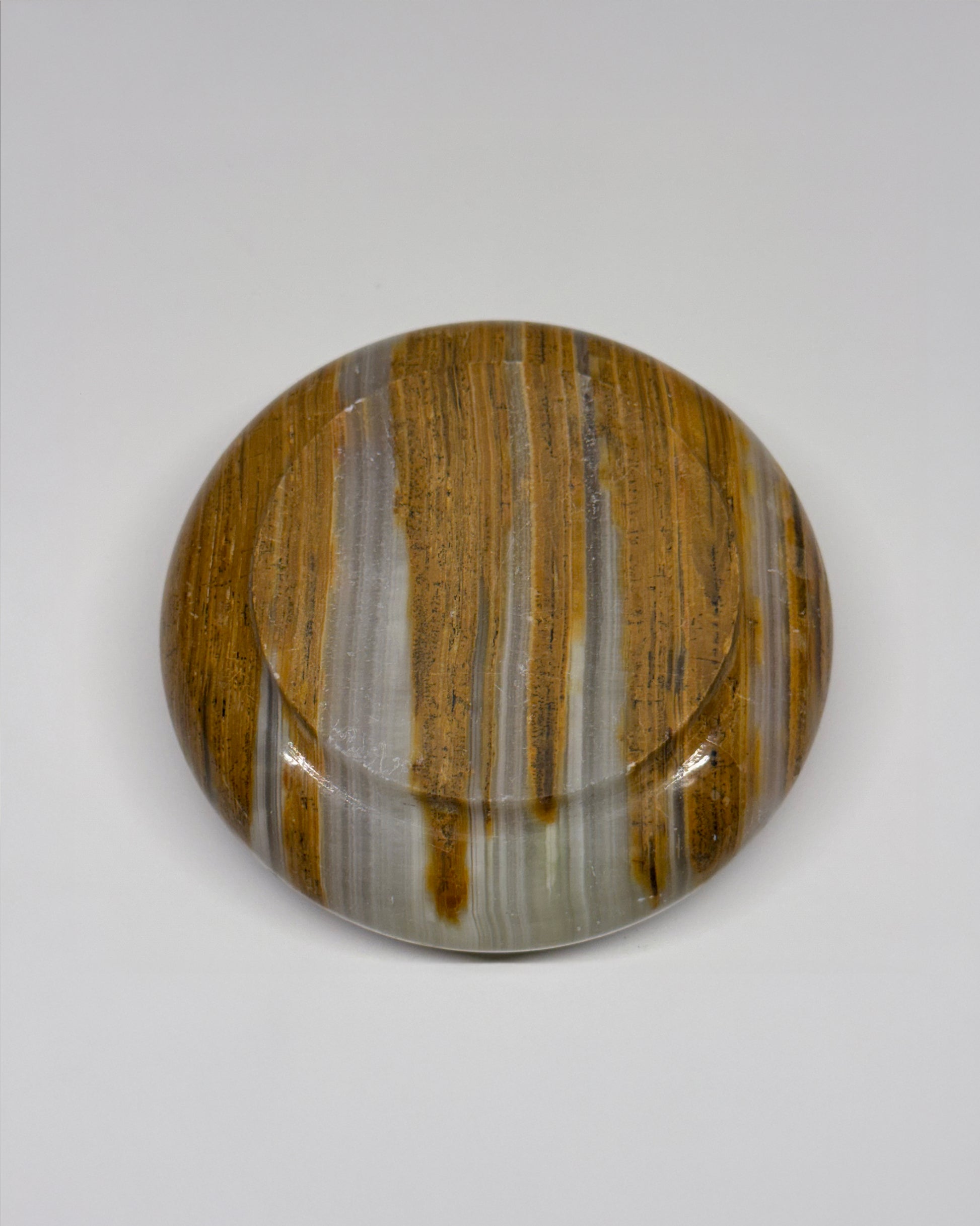Aleyè Nomade No. 34 - Green and Brown Onyx Ashtray
